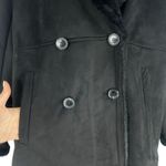 Ralph Lauren Lauren  Double Breasted Faux Shearling Coat Black Size XL Photo 7