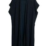 Dairi Fashions Knit Cardigan Sweater Black Moroccan Tribal Long Slits Womens OS Blue Size undefined Photo 0