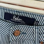Boden Soho Cropped Skinny Railroad‎ Stipe Crop Jeans Blue White 2P Photo 7