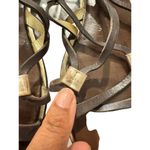 Diane Von Furstenberg  Brown Gold Strappy Gladiator Sandals Boho Leather SIZE 9M Photo 5