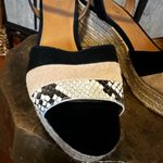 Coach Farren black suede and embossed snakeskin espadrille sz 9 Photo 9