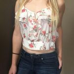 Forever 21 Floral Chiffon Ruffle Crop Top Photo 0