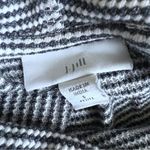 J.Jill Womens Cowl Neck Top Long Sleeve Top Ribbed Gray White SZ Small Photo 4
