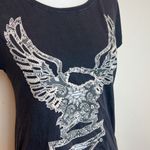 Harley Davidson  Upswept Eagle-Shield and Bar Embroidered Bandana T-Shirt Small Photo 1