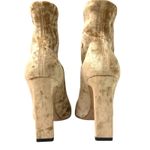 Jimmy Choo  Louella 90 Velvet Sock Booties Golden Tan IT 36 US 6 Photo 3