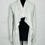 Athleta  Pranayama Restore Wrap Open Cardigan Sweater Heather Gray Sz XXS Photo 0