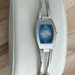 Fossil  Ladies Watch Blue and Silver Dial Stainless Bracelet and Hands Photo 0