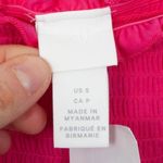 H&M  Womens Smocked Stretch Ruffle Hem Sleeveless Tube Top Size S Pink Summer NWT Photo 1