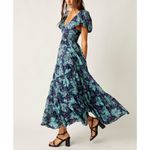 Free People New! Sundrenched Floral Maxi Dress - Emerald Combo - Large Photo 1