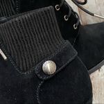 Michael Kors MICHAEL  “Carrigan” Black Suede Wedge Lace Up Booties 8.5 Photo 10