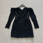 Self Portrait $746 NWOT Self-Portrait Black Diamante Off-Shoulder Mini Dress Size 4 Photo 3