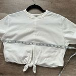 Lime women’s white cropped top size small Photo 1