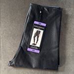Mario Serrani Women’s  Black Faux Leather Pull On Leggings Size XS NWT Photo 8