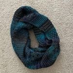 A New Day Blue and Black Knitted Infinity Scarf Photo 0