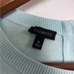 Talbots  Light Blue with Pink Sprinkle Donut Design Long Sleeve Sweater Top Photo 4