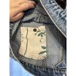 Vintage 90s Grunge Animal Print Indie Casual Oversized Denim Jean Jacket Size 10 Photo 4