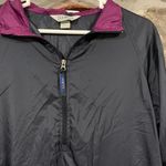 Vintage Black/Purple Thin Light Weight Quarter Zip Windbreaker L.L. Bean Jacket Photo 1