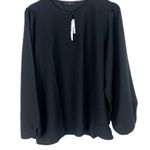 J.Crew NWT Puff Sleeve Crepe Top Shirt Blouse Black Size Medium Tall MT NEW Photo 1