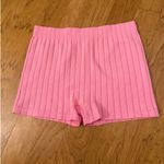 ZARA Brand New Pink Ribbed Lounge Shorts Women’s Size Large Photo 0