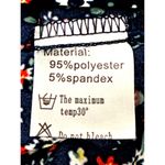 CCC Floral Sleeveless Blouse With Lace Trim V Neck Navy Size XL Photo 6