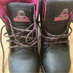 Brahma Women's Steel Toe Work Boots 8 Black Pink Photo 3