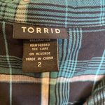 Torrid Plaid Cold Shoulder Long Sleeve Button Down Shirt EUC Sz 2X Cotton Photo 1