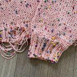 Wild Honey  Pink Confetti Distressed Sweater
Size: M Photo 6