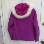 Descente  Women Pink Purple Rhinestone Ski Snowboard Jacket SZ 10 Fur Hood D29631 Photo 6