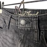 Universal Threads Universal Thread Denim Pencil Skirt Size 2/26R Raw Fringe Hem Black Casual Chic Photo 4