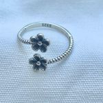 Daisy ring flower ring silver ring sterling silver ring adjustable ring cute ring dainty daisy flow Photo 4