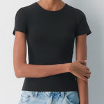 Aritzia Black Short Sleeve Tee Photo 0
