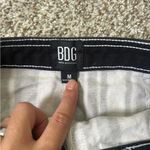 BDG  Ruby Striped Zip-Front Skirt Denim Black White Monochrome Mini Skirt Medium Photo 3