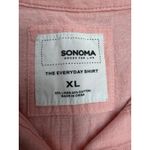 Sonoma Goods for Life Pink Linen Blend Button Up Shirt XL Lightweight Casual Photo 2