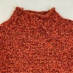 Talbots Chunky Cozy Rust Mock Neck Cable Knit Long Sweater Tunic Dress Size M  Photo 1