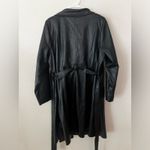 Eloquii  black faux leather double breasted jacket NEW 22 Photo 4