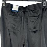 Charter Club  SZ 12 Ankle Jogger Pants Shiny Black Hi-Rise Pockets Elastic Waist Photo 5