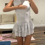 Princess Polly grey ruffled mini dress  Photo 0