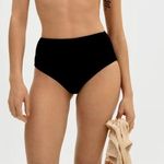 Everlane The High-Rise Hipster Bikini Bottom Moderate Coverage Stretch Black XS Photo 0
