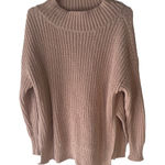 Aerie Size Medium Light Pink Knit Round Neck Sweater Coquette Soft Cozy Photo 0