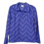 Columbia  Women's Geometric Long Sleeve Glacial Pullover Sweater Purple Sz Medium Photo 0