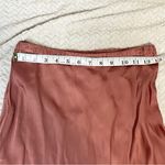 Young Fabulous and Broke Brownish Satin Slip Midi Skirt with side slit Size S Photo 6