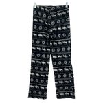 Kathy Ireland  SMALL Black White Winter Moose Waffle Knit Pajama Bottoms Photo 2