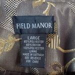 Field Manor Vintage Y2K Gold Brocade Floral Regency Ornate Long Jacket womens L Size L Photo 10