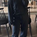 SKIMS Black Cotton Fleece Joggers L Photo 0