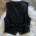 Liz Claiborne Vintage Black Floral Tapestry Print Vest Photo 2