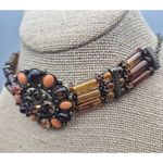 None Orange & Amber Color Choker Necklace 18" Adjustable Fall Hippie Witchy Photo 5