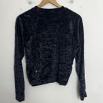 Lululemon - Warm Down Crew Crushed Velvet Black Pullover Winter Casual Leisure Photo 3
