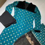 NWOT 3 piece Pakistani Indian embellished outfit Green Photo 1