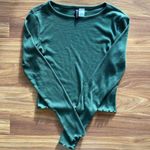 Divided Long Sleeve Crop Top Photo 0