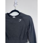 Gymshark  Women's Cropped Long‎ Sleeve Workout Shirt Dark Gray Sz L Photo 1